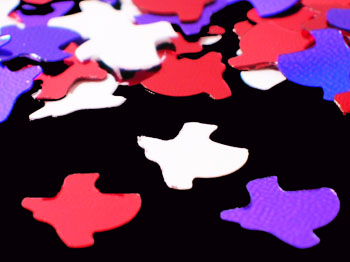 Texas Shaped Patriotic Liberty Confetti